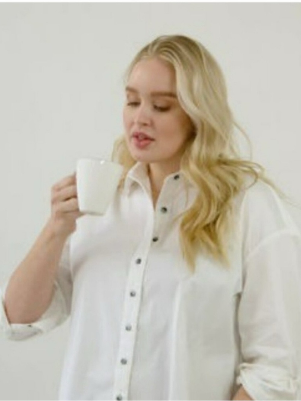 Mother Oxford Shirt Size 3 White Button Down Oversized Cotton Poplin Classic XL - Picture 3 of 16